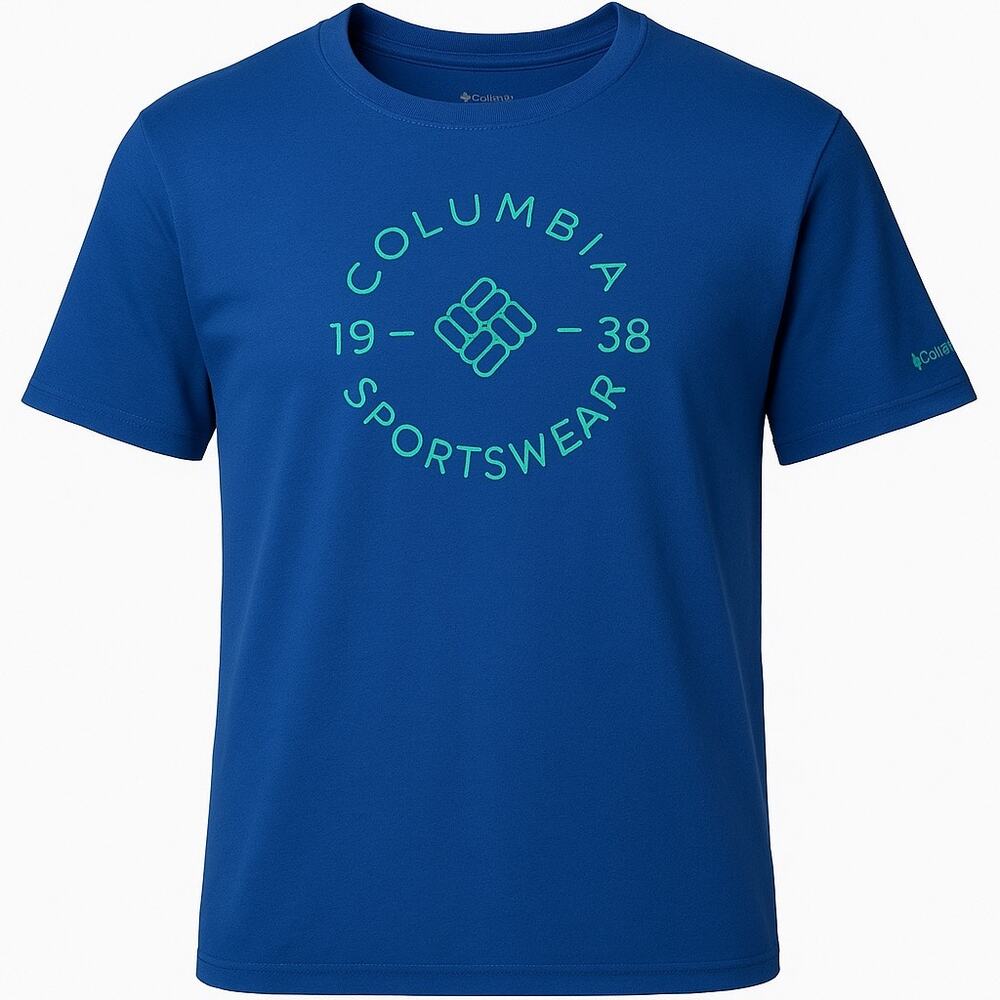 Columbia Women’s Loose Fit Blue Tiffany Logo Tee Size XL